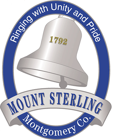 Mount Sterling logo featuring a silver bell.
